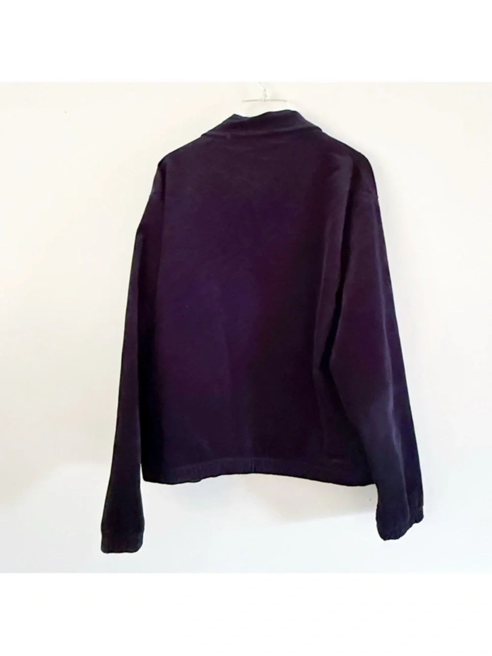 H&M Men Corduroy Zipper Bomber Jacket XL Navy Dark Academia Preppy Ivy League